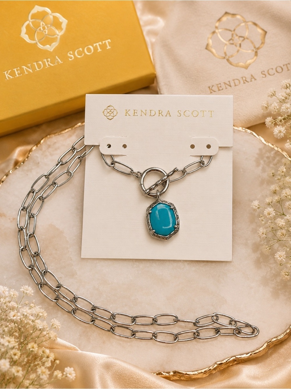 Kendra Scott Daphne Silver Link & Chain Necklace